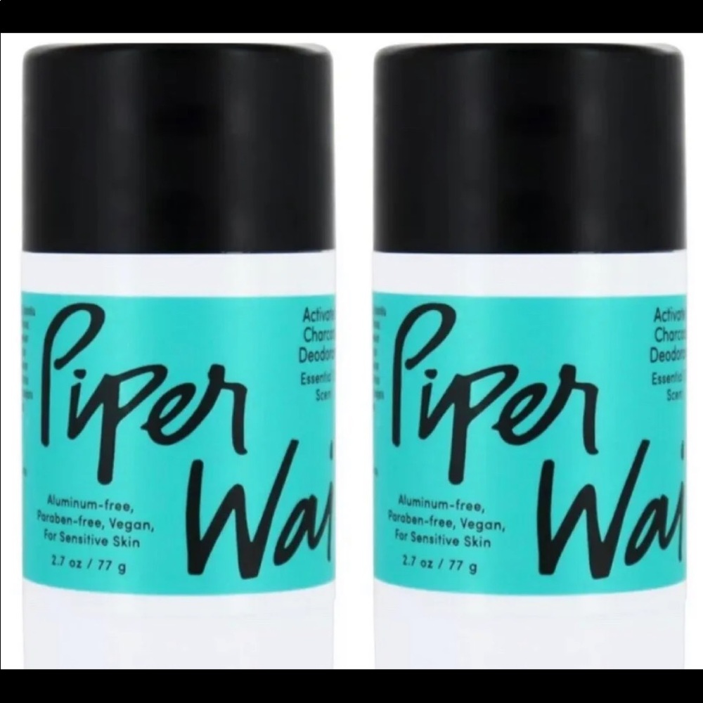 PiperWai Activate Charcoal Deodorant Stick Essential Oil Scent 2.7 oz x4